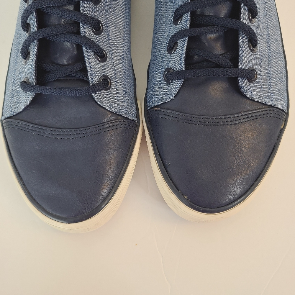 Polo Ralph Lauren Chambray High-Top Sneakers Men's Size 8 - Picture 4 of 13
